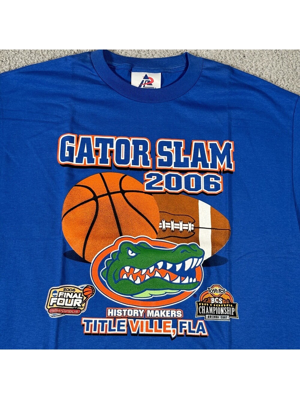 VTG Florida Gators Shirt L Football NCAA Basketball 2006 Champions Final Four